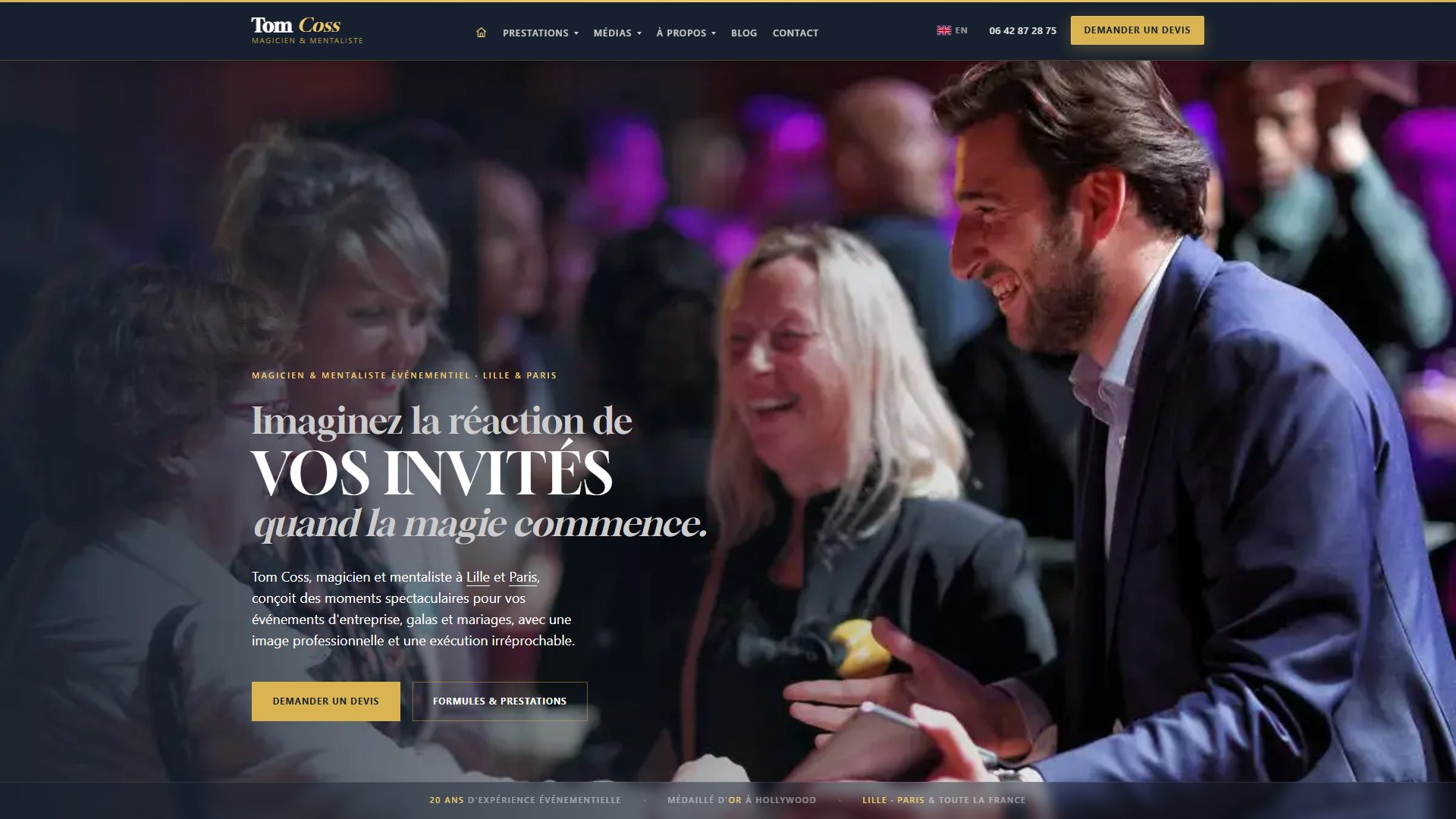 Capture du site Tom Coss