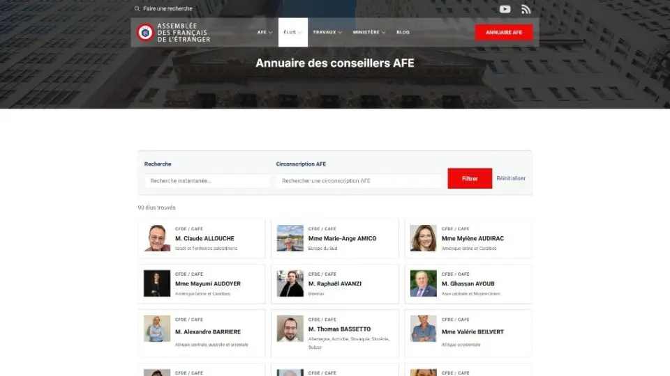 Capture — Assemblée des Français de l'étranger